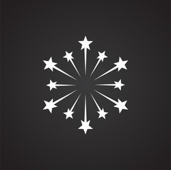 Poster - Firework related icon on background for graphic and web design. Simple illustration. Internet concept symbol for website button or mobile app.