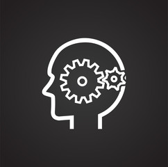 Poster - AI icon on background for graphic and web design. Simple illustration. Internet concept symbol for website button or mobile app.