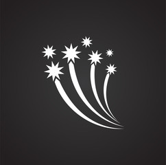 Poster - Firework related icon on background for graphic and web design. Simple illustration. Internet concept symbol for website button or mobile app.
