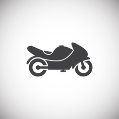 Poster - Moto related icon on background for graphic and web design. Simple illustration. Internet concept symbol for website button or mobile app.