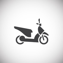 Poster - Moto related icon on background for graphic and web design. Simple illustration. Internet concept symbol for website button or mobile app.