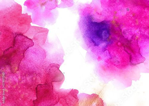 Abstract colorful watercolor background for graphic design, hand painted on p...