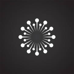 Poster - Firework related icon on background for graphic and web design. Simple illustration. Internet concept symbol for website button or mobile app.