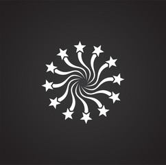 Poster - Firework related icon on background for graphic and web design. Simple illustration. Internet concept symbol for website button or mobile app.