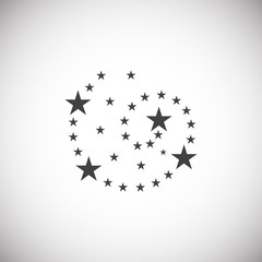 Poster - Firework related icon on background for graphic and web design. Simple illustration. Internet concept symbol for website button or mobile app.