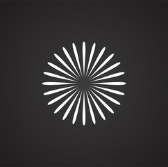 Poster - Firework related icon on background for graphic and web design. Simple illustration. Internet concept symbol for website button or mobile app.