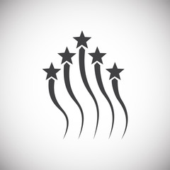 Poster - Firework related icon on background for graphic and web design. Simple illustration. Internet concept symbol for website button or mobile app.