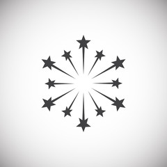 Poster - Firework related icon on background for graphic and web design. Simple illustration. Internet concept symbol for website button or mobile app.