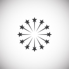 Poster - Firework related icon on background for graphic and web design. Simple illustration. Internet concept symbol for website button or mobile app.