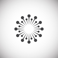 Poster - Firework related icon on background for graphic and web design. Simple illustration. Internet concept symbol for website button or mobile app.