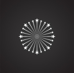 Poster - Firework related icon on background for graphic and web design. Simple illustration. Internet concept symbol for website button or mobile app.