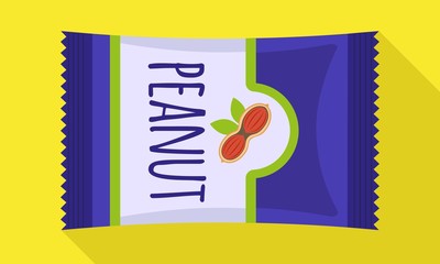 Poster - Peanut package icon. Flat illustration of peanut package vector icon for web design