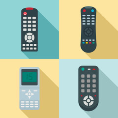 Poster - Remote control icons set. Flat set of remote control vector icons for web design