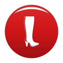 Poster - woman boots icon. simple illustration of woman boots vector icon for any any design red