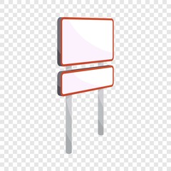 Poster - Rectangular road sign icon. Cartoon illustration of rectangular road sign vector icon for web
