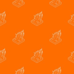 Canvas Print - Forest fire pattern vector orange for any web design best