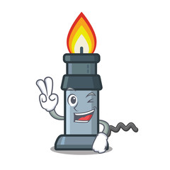 Poster - Two finger bunsen burner in the mascot shape