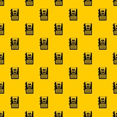 Poster - Dictaphone pattern seamless vector repeat geometric yellow for any design