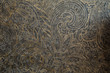 Old-fashioned wallpaper background with beautiful Eastern ornaments. Wallpaper in detail in close-up.