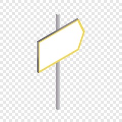 Poster - Road sign to right icon. Isometric 3d illustration of road sign to right vector icon for web