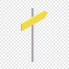 Poster - Wooden road sign icon. Isometric 3d illustration of wooden road sign vector icon for web