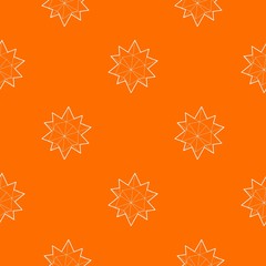 Poster - Ten pointed star pattern vector orange for any web design best