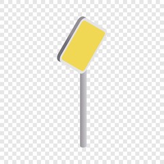 Poster - Road sign yellow rhombus icon. Isometric 3d illustration of road sign yellow rhombus vector icon for web