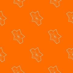 Poster - Five pointed star pattern vector orange for any web design best