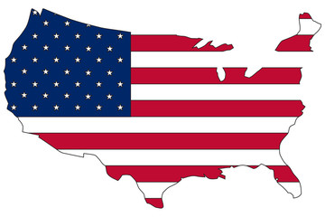 American national flag Map