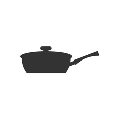 Aufkleber - Cooking pan icon template color editable. Kitchen tools symbol vector sign isolated on white background. Simple logo vector illustration for graphic and web design.