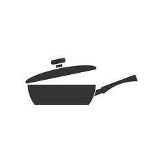 Aufkleber - Cooking pan icon template color editable. Kitchen tools symbol vector sign isolated on white background. Simple logo vector illustration for graphic and web design.
