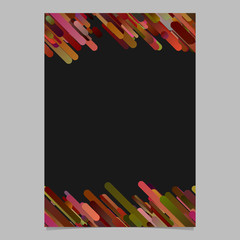 Poster - Abstract modern brochure border tempate - vector page background design with gradient diagonal stripes