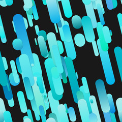 Poster - Seamless gradient rounded stripe pattern background - trendy vector illustration