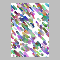 Poster - Colorful modern diagonal gradient rounded stripe pattern brochure background template - vector stationery graphic