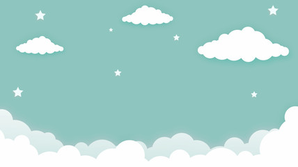 Wall Mural - abstract kawaii colorful sky background. soft gradient pastel comic graphic. concept for wedding car