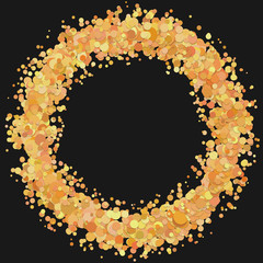 Poster - Blank abstract sprinkled confetti wreath background template - vector illustration