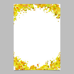 Poster - Blank abstract sprinkled confetti circle brochure background - vector stationery frame template graphic