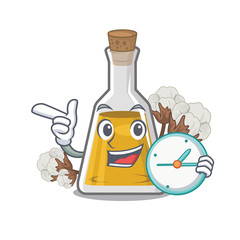 Sticker - With clock cottonseed oil isolated in the character