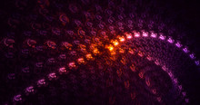3D Rendering Abstract Red Fractal Light Background