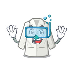 Sticker - Diving doctor coat isolated in the character