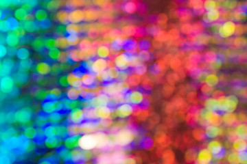 Wall Mural - Abstract blur sequin dress colorful bokeh neon light. Design backdrop. Disco color