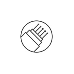 Aufkleber - Fiber optic cable icon template color editable. Optical fiber symbol vector sign isolated on white background. Simple logo vector illustration for graphic and web design.