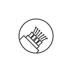 Poster - Fiber optic cable icon template color editable. Optical fiber symbol vector sign isolated on white background. Simple logo vector illustration for graphic and web design.