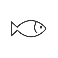 Poster - Fish icon template color editable. Fish symbol vector sign isolated on white background. Simple logo vector illustration for graphic and web design.