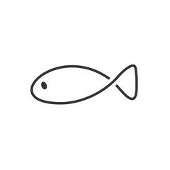 Poster - Fish icon template color editable. Fish symbol vector sign isolated on white background. Simple logo vector illustration for graphic and web design.