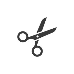 Poster - Scissors icon template color editable. Scissors symbol vector sign isolated on white background. Simple logo vector illustration for graphic and web design.