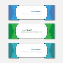 Wall Mural - set of abstract design banner template.