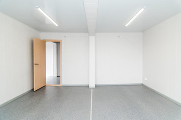 Wall Mural - Light white empty office room with bright lighting