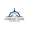 © Belli VeCtoR03 - Mountain adventure logo design. Compass icon symbol
