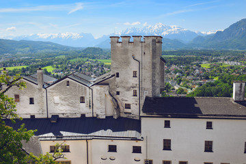 Wall Mural - surroundings of Salzburg from the height of the Hohensalzburg Fortress, Austria